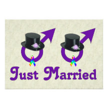 Juste mâle gai formel marié invitations personnalisées