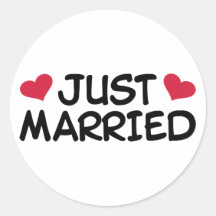 Juste mariage marié autocollants