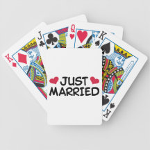 Juste mariage marié cartes bicycle poker