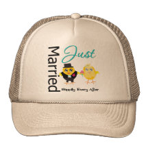Juste marié heureusement pour toujours casquettes