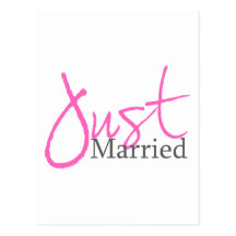 Juste marié (manuscrit rose) carte postale