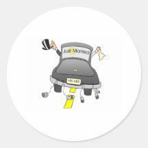 Juste marié (voiture) autocollants