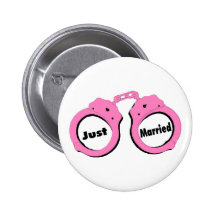 Juste menottes mariées de rose badge avec épingle