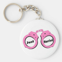 Juste menottes mariées de rose porte-clés