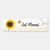 Juste papillon marié BumperSticker de tournesol Autocollant Pour Voiture