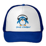Juste pingouin de Chillin avec des écouteurs Casquettes De Camionneur