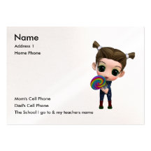 Juste pour des enfants carte de visite