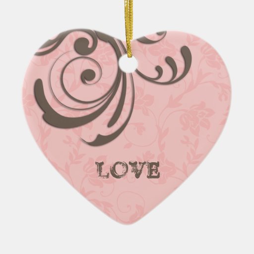 Juste remous rose engagé de coeur de premier Noël Décorations De Noël