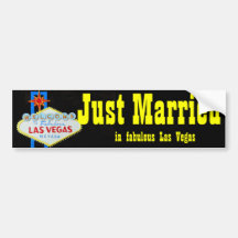 Juste signe bienvenu marié de Las Vegas Autocollant Pour Voiture
