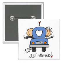 Juste T-shirts et cadeaux mariés de jeunes mariés Pin's