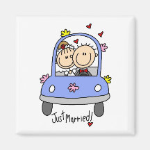Juste T-shirts et cadeaux mariés de jeunes mariés Magnets