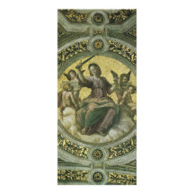 Justice par Raphael, art de Renaissance vintage Carte Double En Couleur