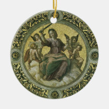 Justice par Raphael, art de Renaissance vintage Ornements De Noël