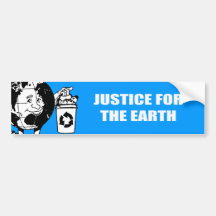JUSTICE POUR LA TERRE ADHÉSIFS POUR VOITURE
