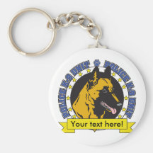 K9 Belge Malinois Porte-clefs