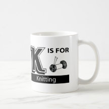 K est pour le tricotage tasse