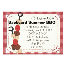 Kabob frais invitations personnalisées