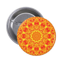 Kaléidoscope de fleur du feu pin's avec agrafe