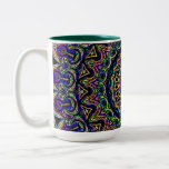 Kaléidoscope foncé de tapisserie tasses