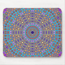 Kaléidoscope marocain de mosaïque tapis de souris