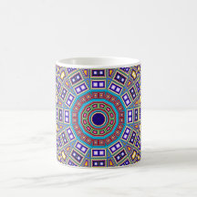 Kaléidoscope marocain de mosaïque tasse à café