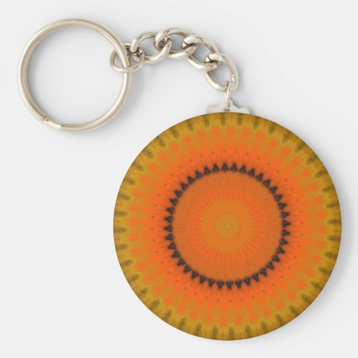 Kaléidoscope orange Keychain Porte-clé