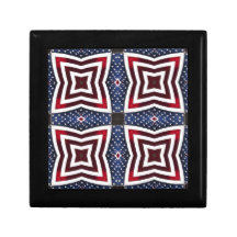 Kaléidoscope patriotique de bannière étoilée boîte à babioles