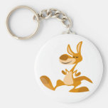 Kangourou mignon Keychain de danse de bande dessin porte-clés