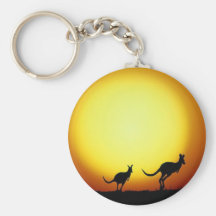 Kangourous dans l'Australien à l'intérieur Porte-clef