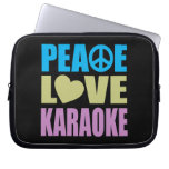Karaoke d'amour de paix housses ordinateur