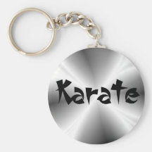 Karaté argenté Keychain de Faux Porte-clé