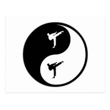 Karaté de Yin Yang Carte Postale
