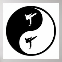 Karaté de Yin Yang Affiche