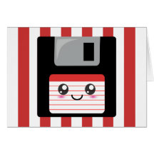 Kawaii à disque souple cartes de vœux