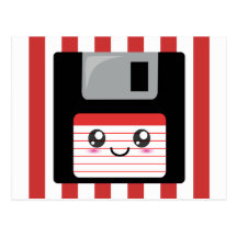 Kawaii à disque souple cartes postales