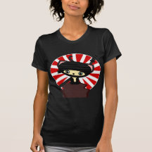 kawaii de chat de ninja t-shirts