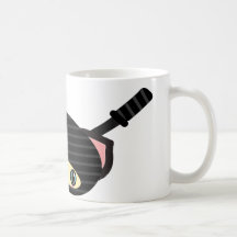 kawaii de chat de ninja tasses