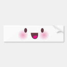 Kawaii font face adhésifs pour voiture