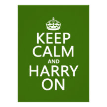 Keep Calm and Harry On (any background color) Personalized Invitation