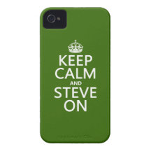 Keep Calm and Steve On (any color) iPhone 4 Cover