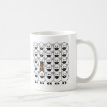 Kelpie australien chez les moutons tasse à café