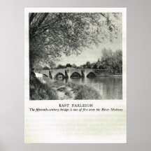 Kent historique, pont est de Farleigh Poster