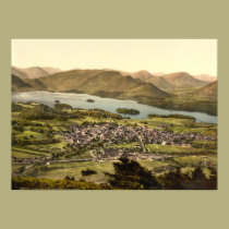 Keswick II, Derwentwater, secteur de lac, Angleter posters