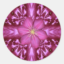 Ketmie de Fuscia Autocollant Rond