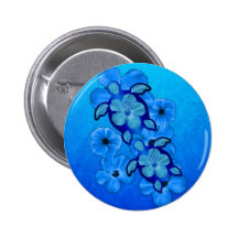 Ketmie et tortues bleues de Honu Badges