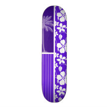 Ketmie pourpre tropicale plateaux de planche à roulettes