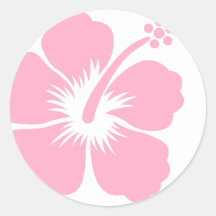 Ketmie rose F Adhésifs Ronds