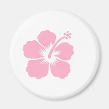 Ketmie rose F Magnets Pour Réfrigérateur