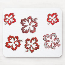 Ketmie rouge de Noël Tapis De Souris