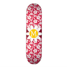 Ketmie tropicale de Fuschia ; Marguerite Skateboards Personnalisés